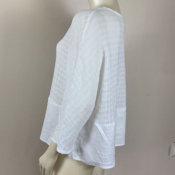New JOIE Linen Gauze Texture Top Size SMALL tunic shirt - Picture 6 of 8